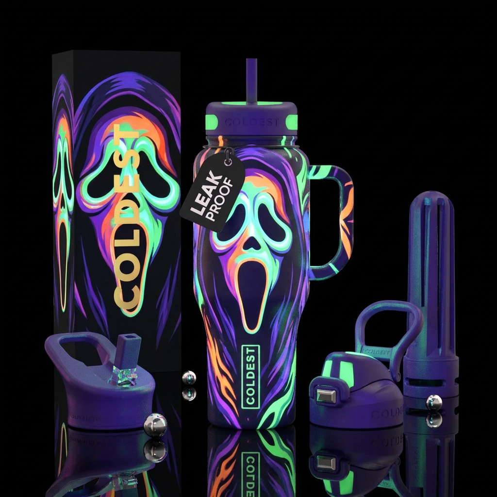 Ghostface, Glowie water bottle design