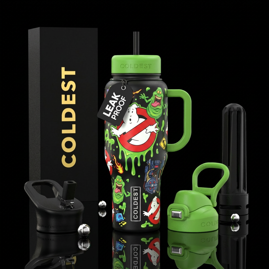 Ghostbusters water bottle design