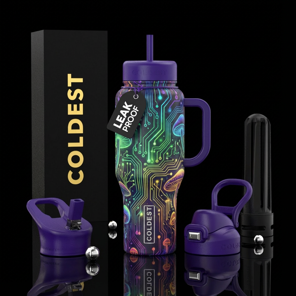 Mycelium mother board, water bottle design