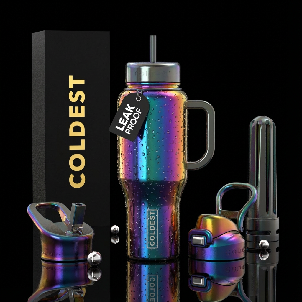 Gun metal color bottle with anodized condensation water bottle design