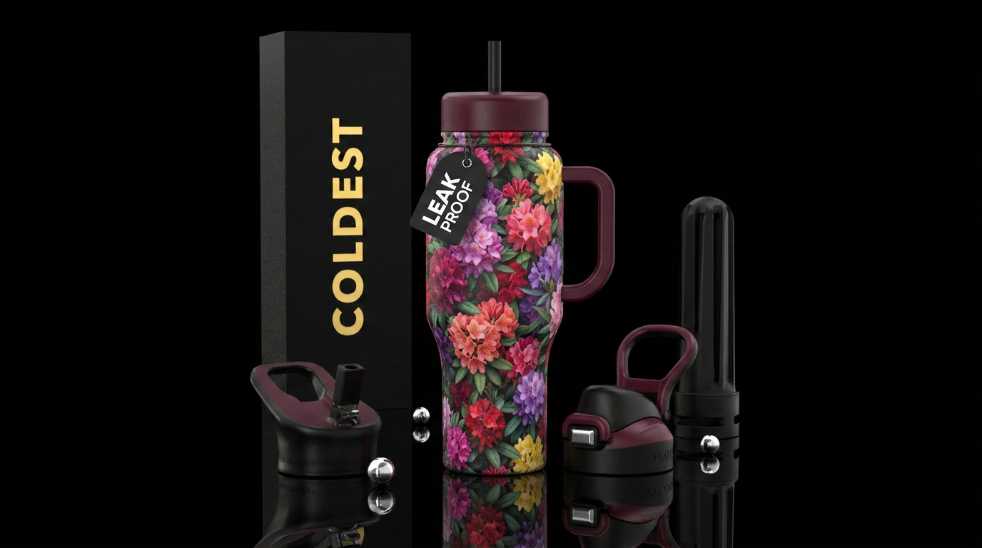 Mega Rhododendron Garden water bottle design