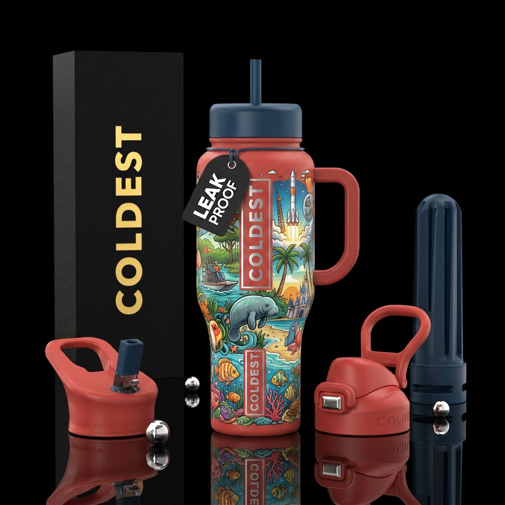 Things to do in Florida water bottle design