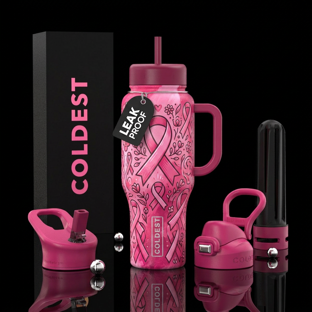 Breast cancer awareness water bottle design
