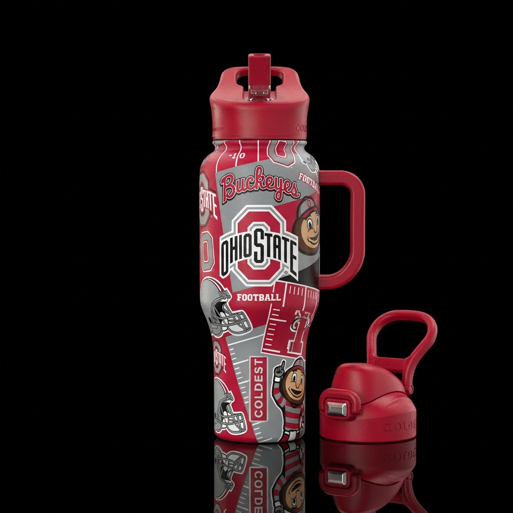 Ohio State Buckeyes Football water bottle design