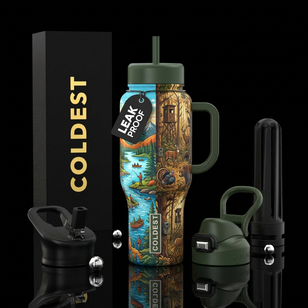 Create a bottle that's geared fishing and hunting.... water bottle design