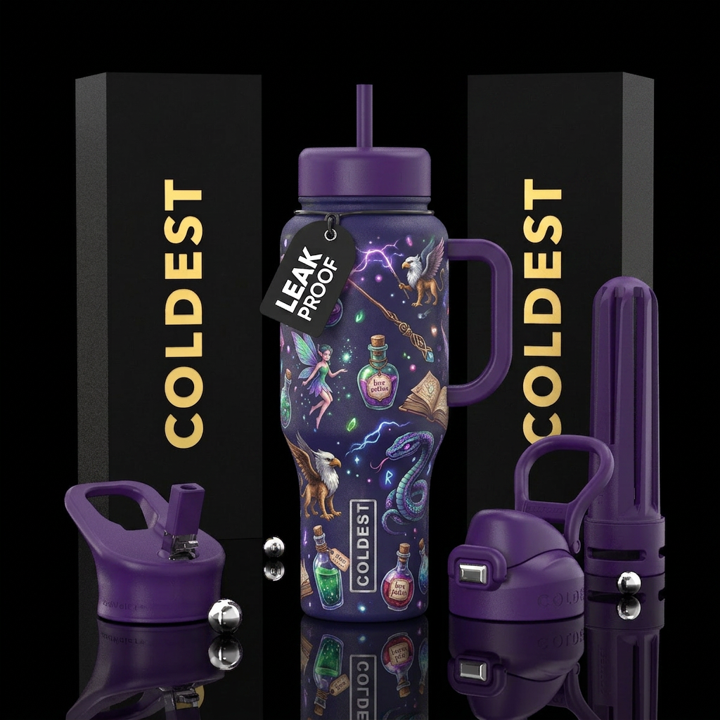 Create a bottle that is centered around magic. Mak... water bottle design