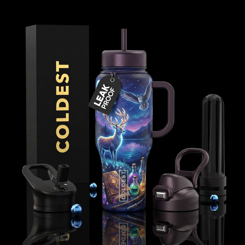 Create a bottle that's centered around magic. Put ... water bottle design