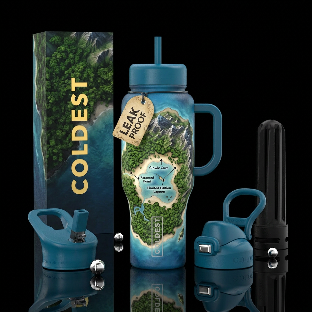 Coldie Blueprint water bottle design