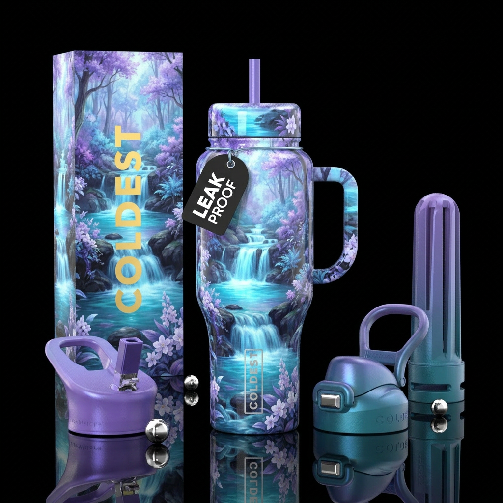 Kyanite Springs water bottle design
