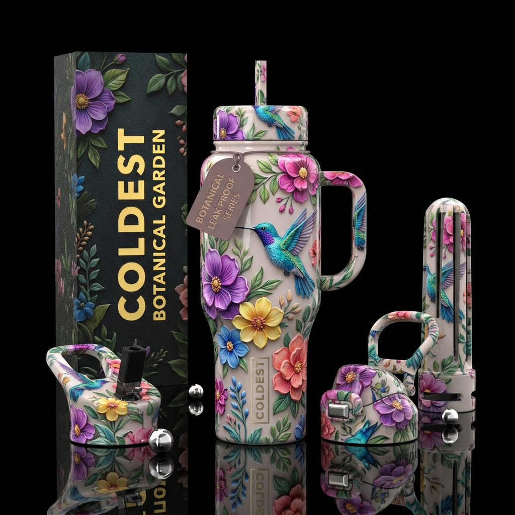 The Garden Jewel water bottle design