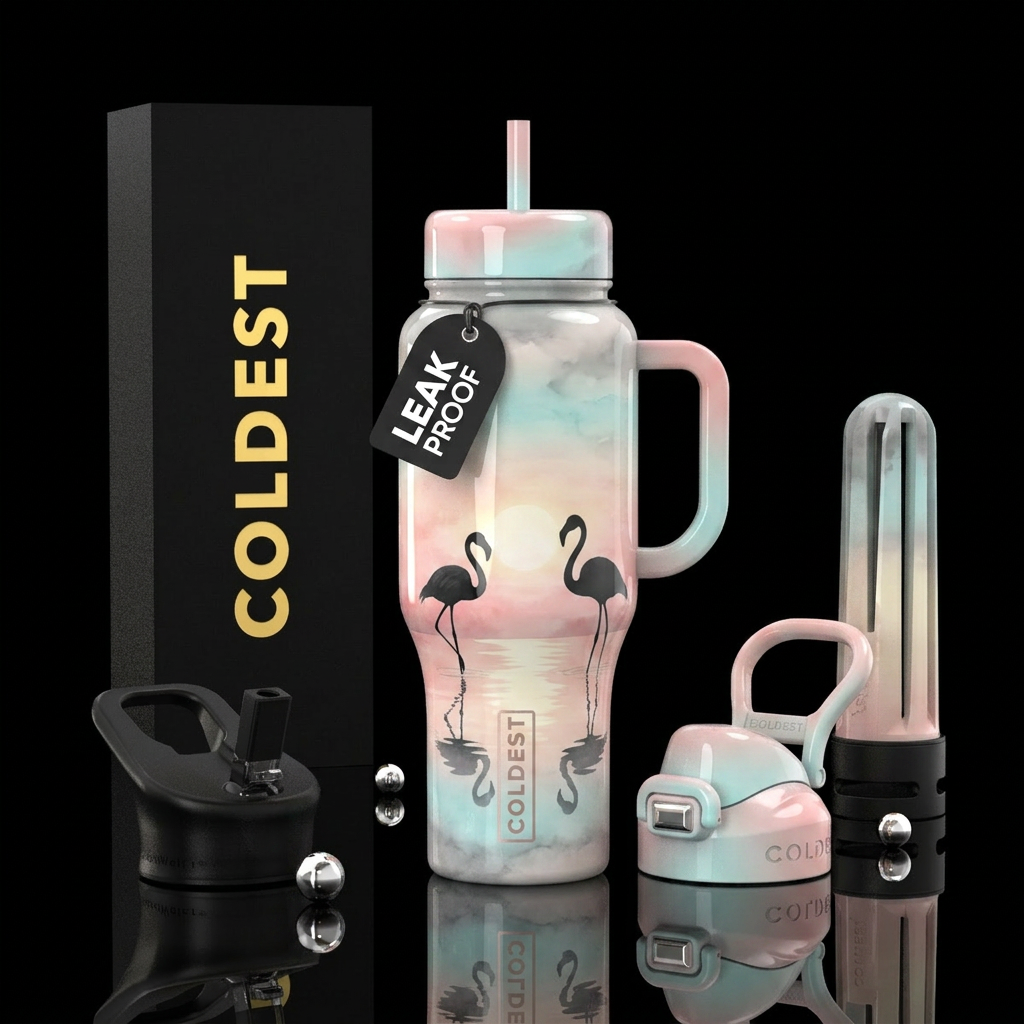 Cotton Candy Coast water bottle design