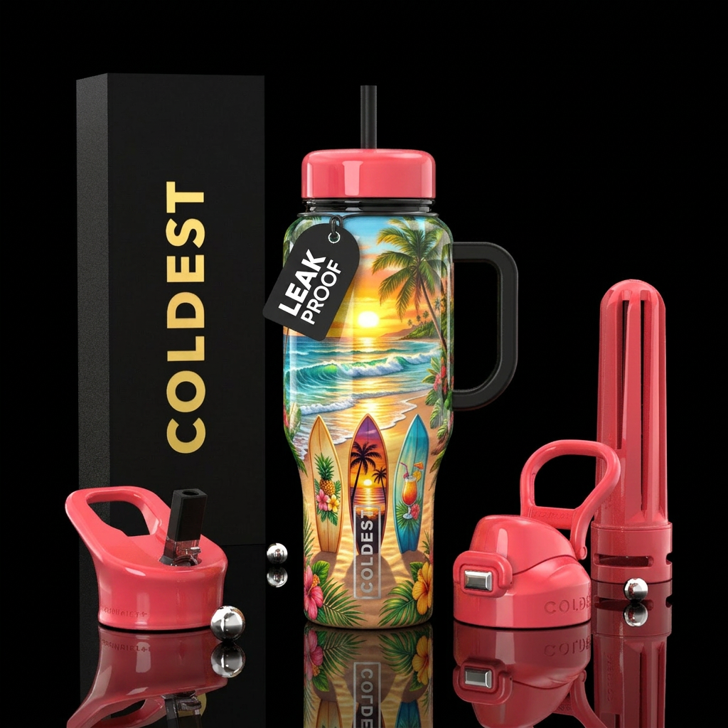 Island Pour water bottle design