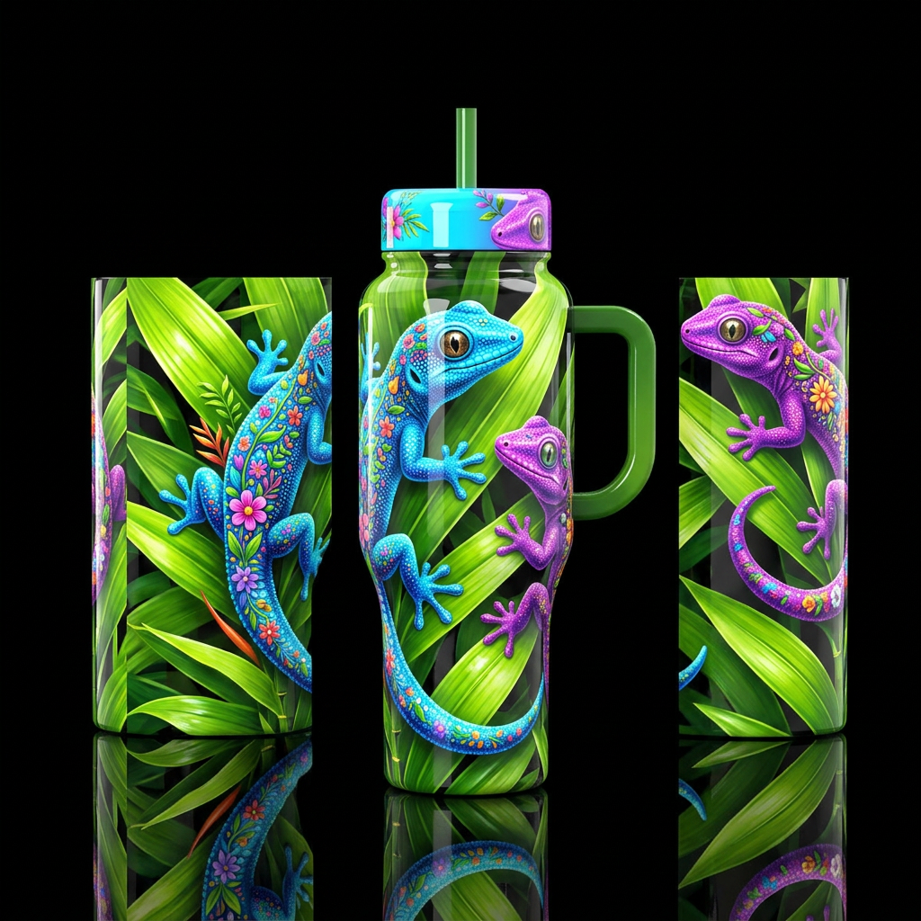 Vivid Vines water bottle design