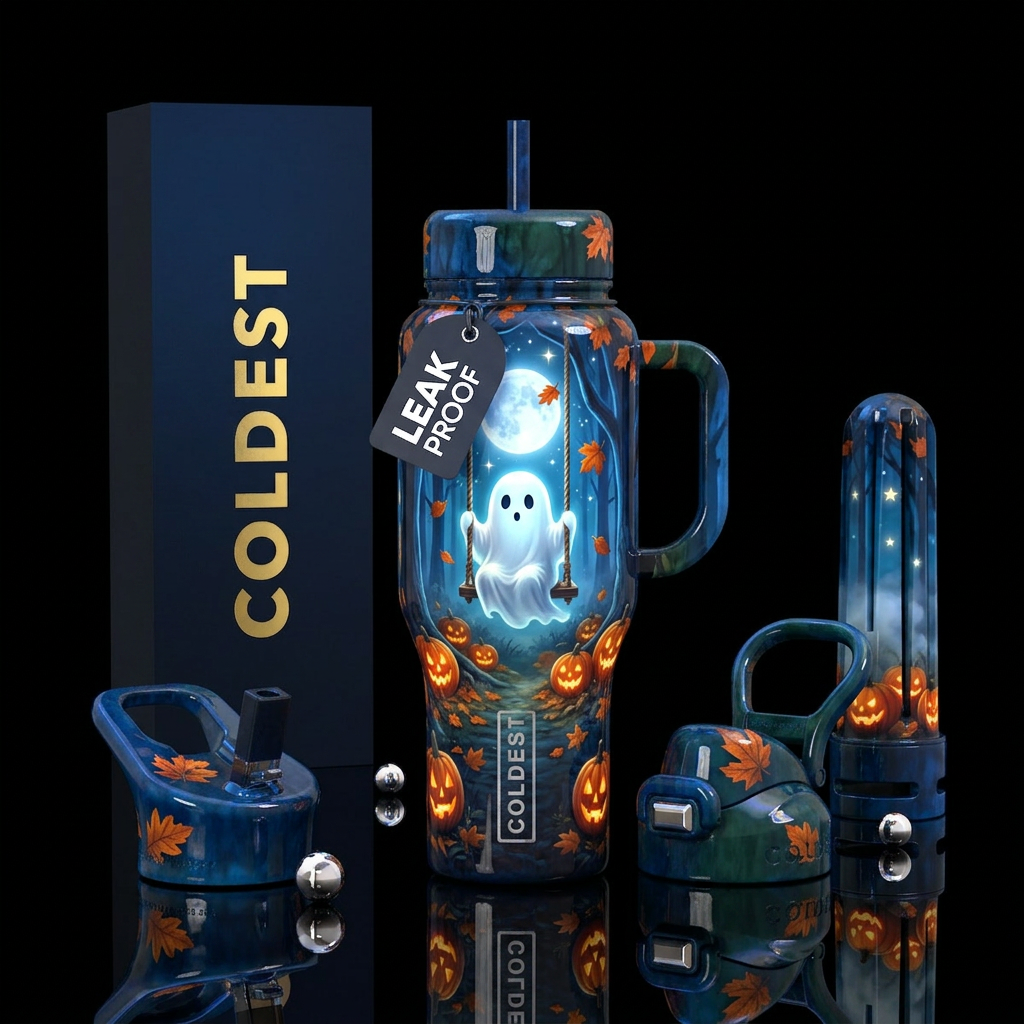 Harvest Haunt water bottle design