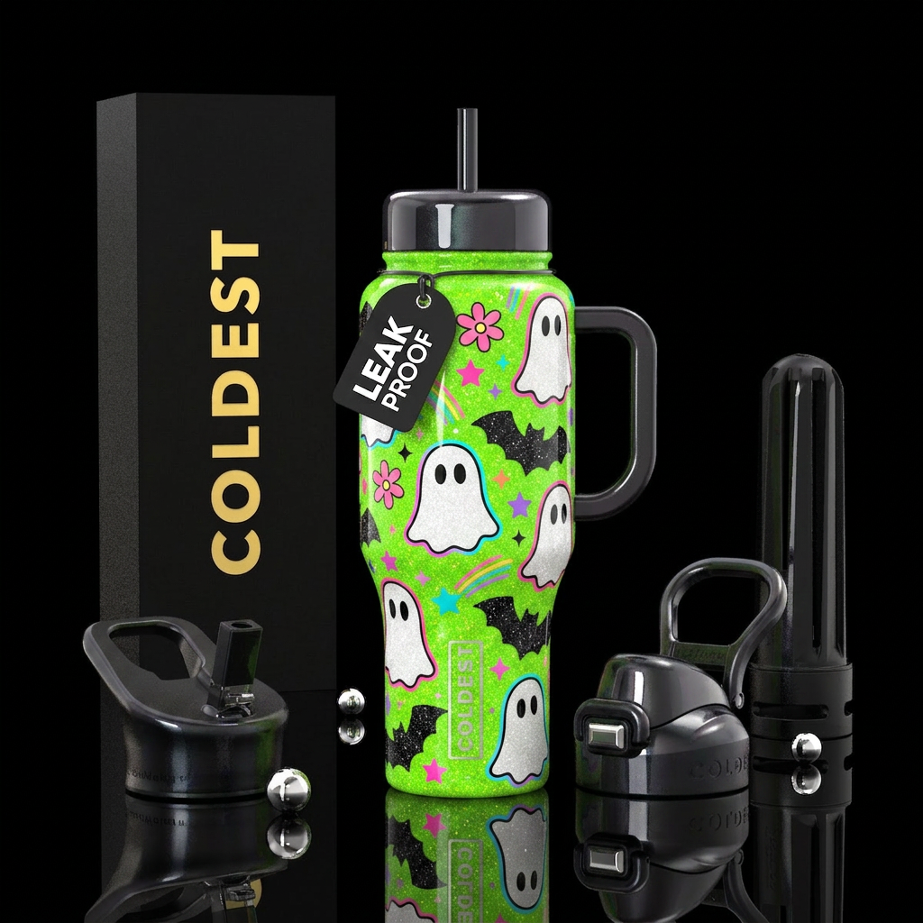 Bats and Boos water bottle design
