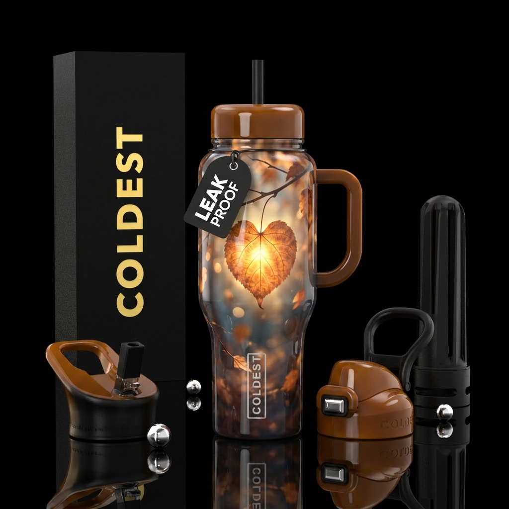 Heart of Autumn water bottle design