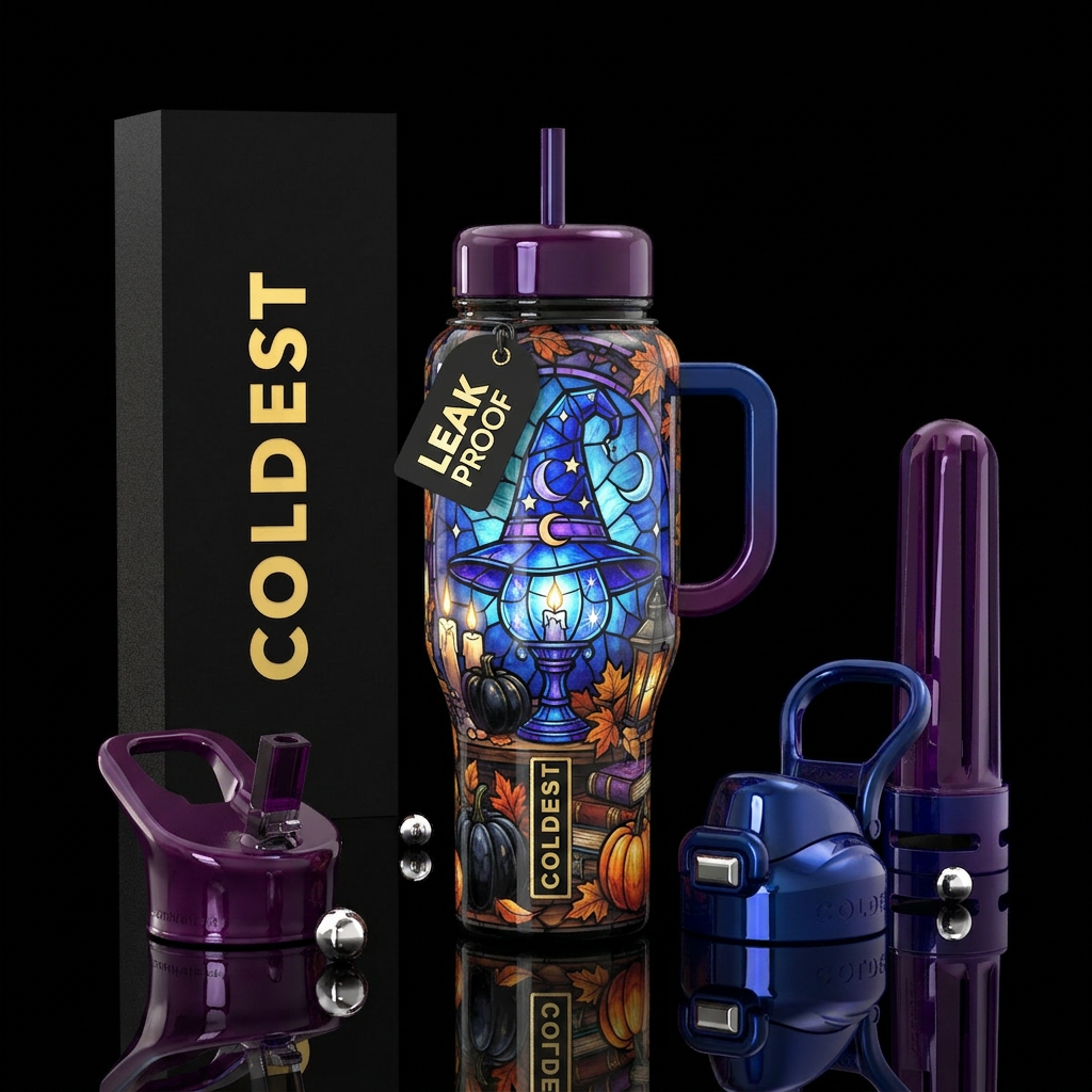 The Witches Light water bottle design