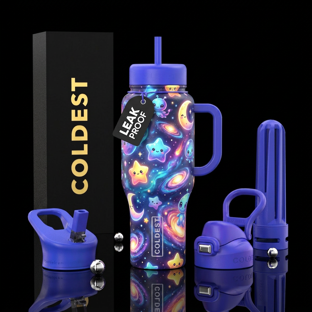 Cosmic Cuties water bottle design