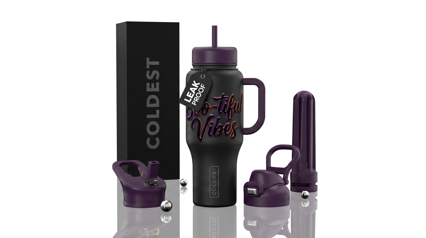 “Boo-tiful Vibes” water bottle design