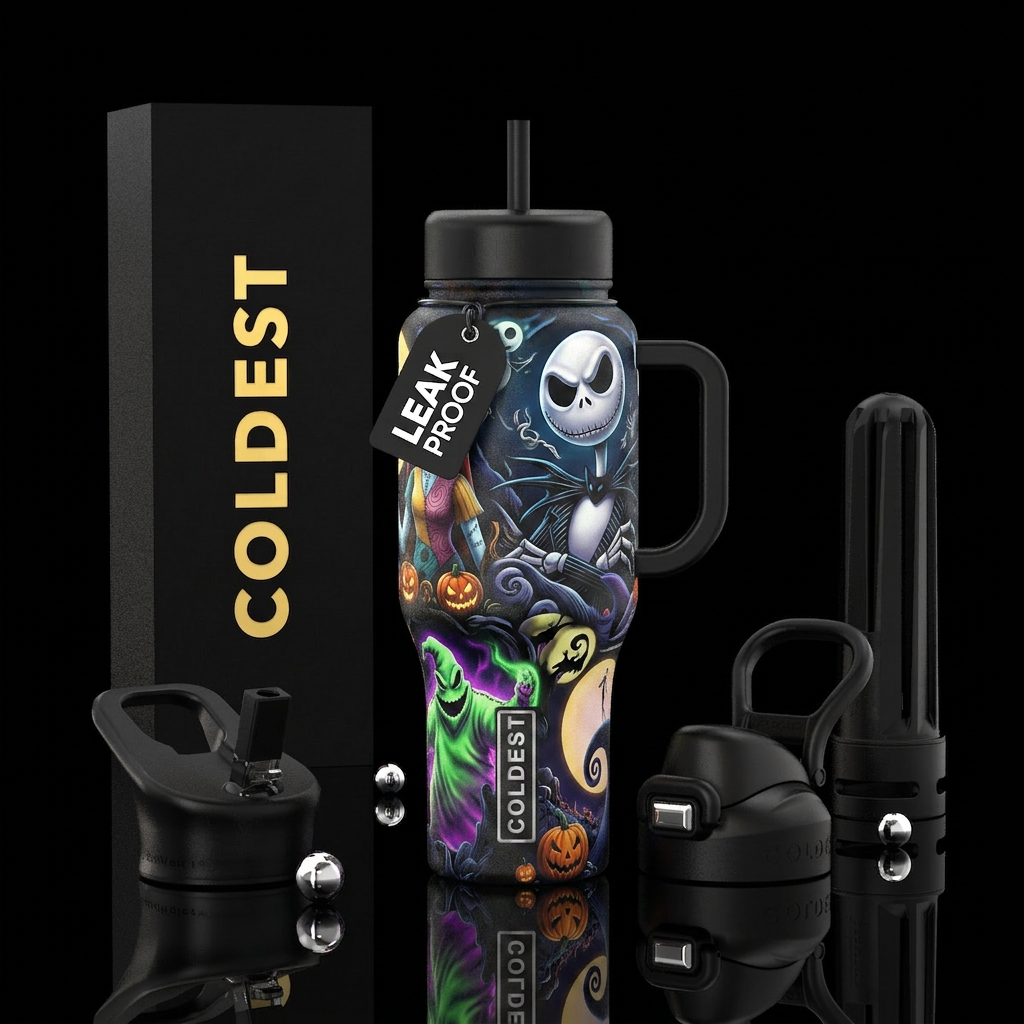 Nightmare before Christmas water bottle design