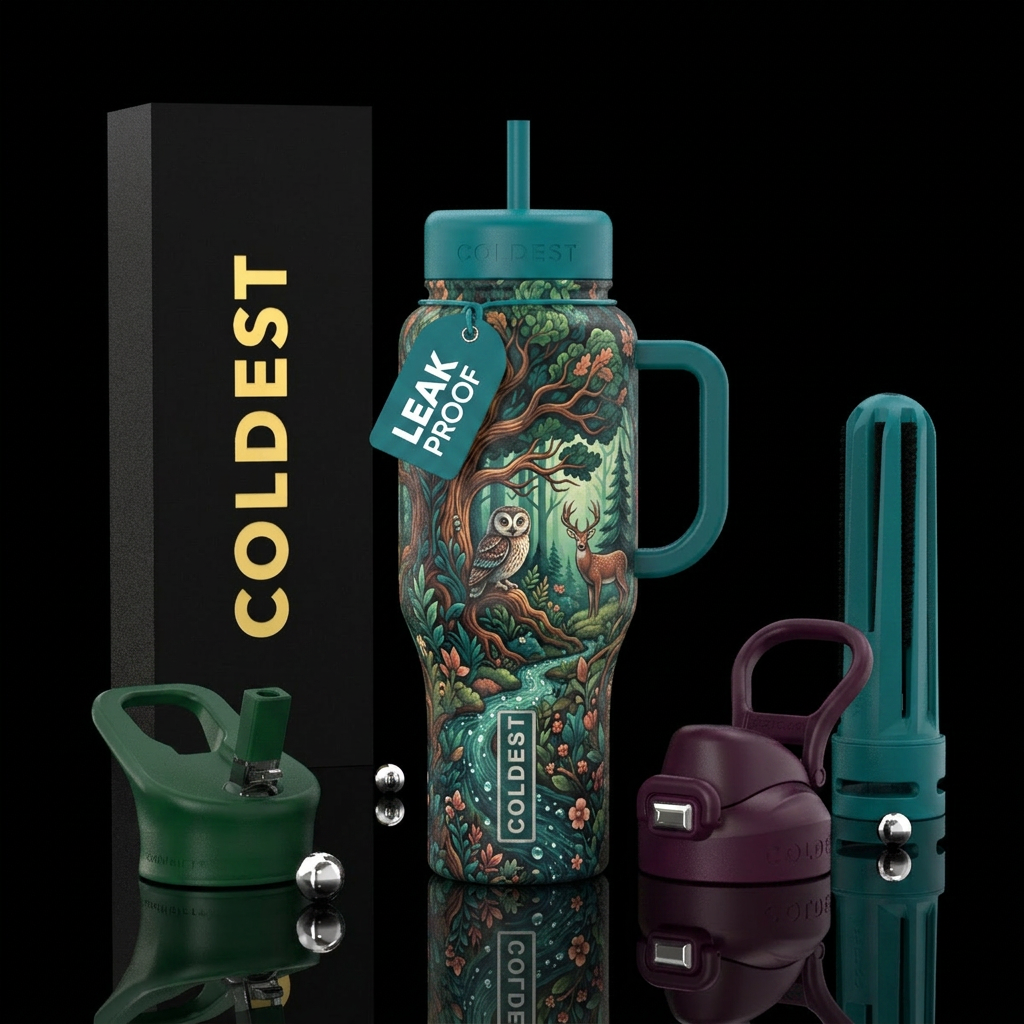 Woodland Whisper water bottle design