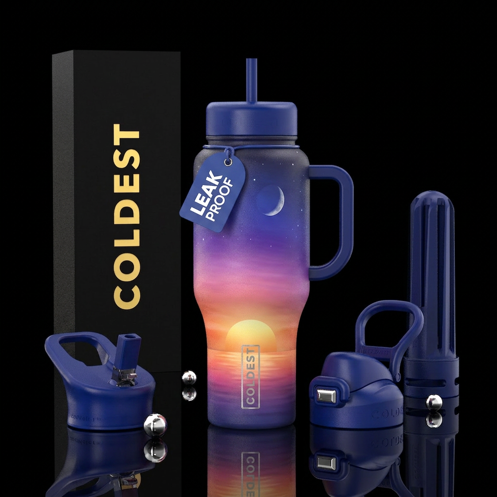 Luna sun rise water bottle design