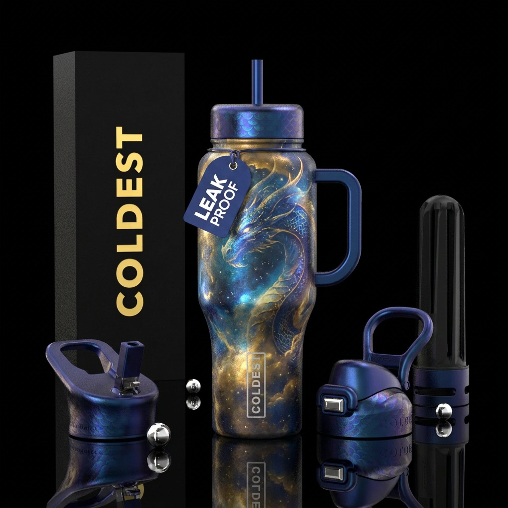 Luna, dragon magical water bottle design