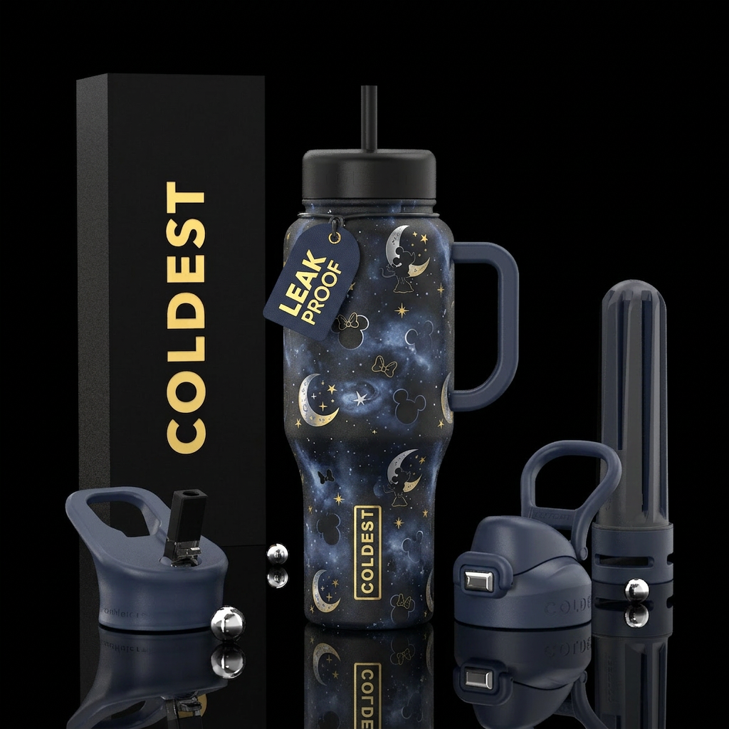 Luna Minnie Mouse water bottle design