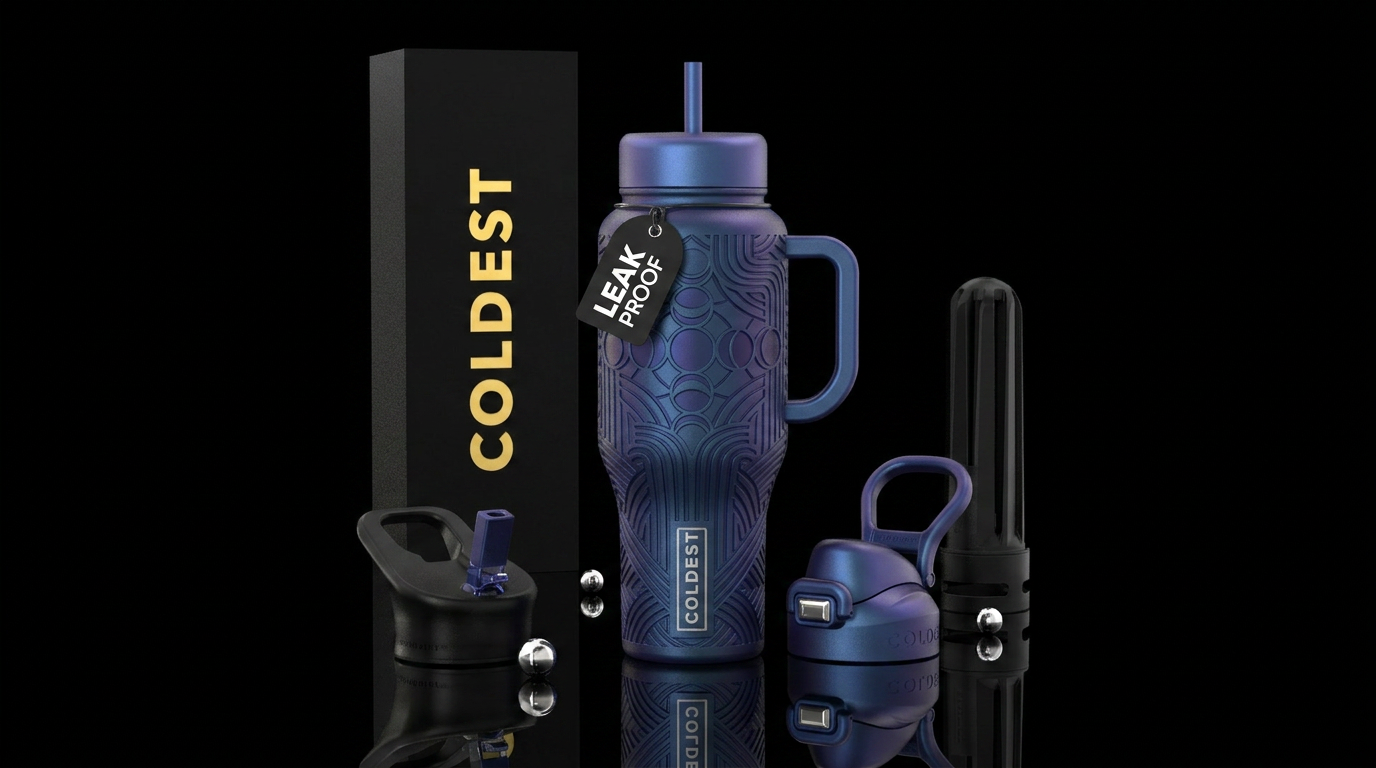 luna waterfall water bottle design
