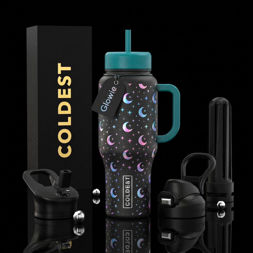 luna glowie water bottle design