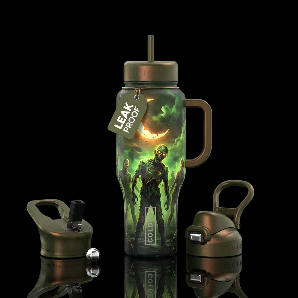 luna state of decay zombies water bottle design