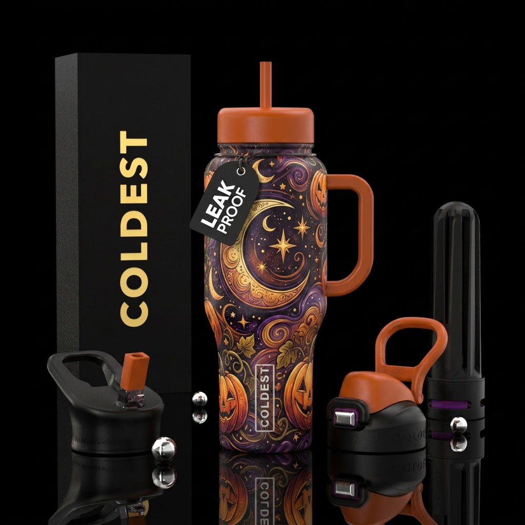 Luna pumpkin water bottle design