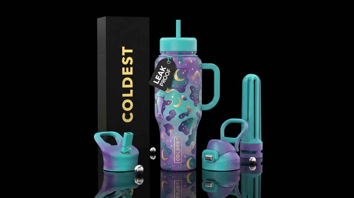 Luna cow water bottle design