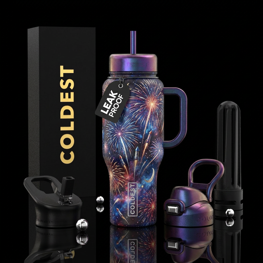 Luna fireworks water bottle design