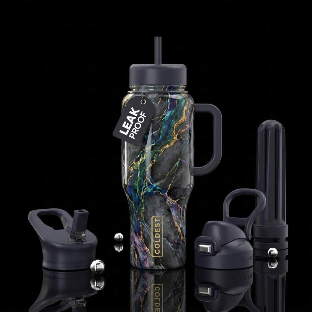 Luna marble chinese water bottle design