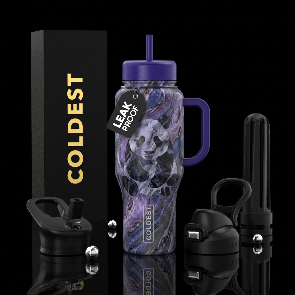 Panda water bottle design
