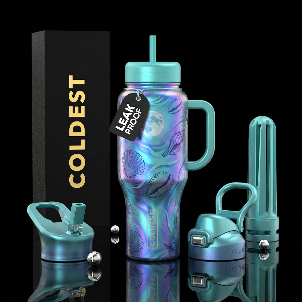 Luna Mermaid water bottle design