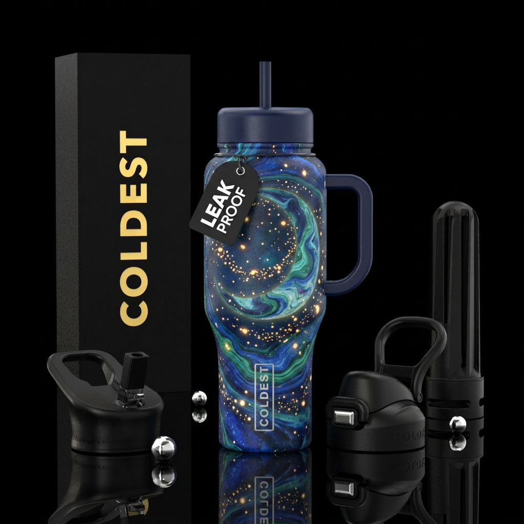 marble fireflies luna water bottle design