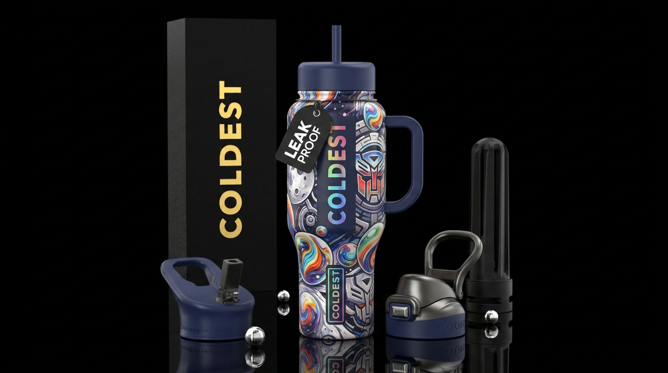 marble transformers luna water bottle design