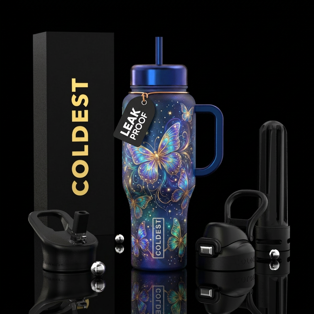 butterfly, magic water bottle design