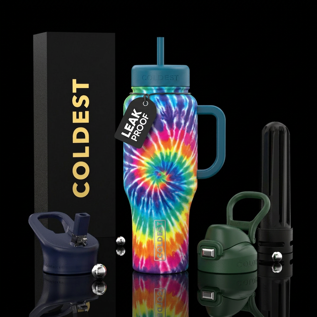 tie-dye water bottle design