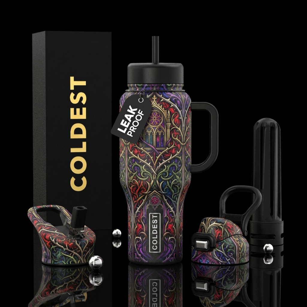 gothic water bottle design