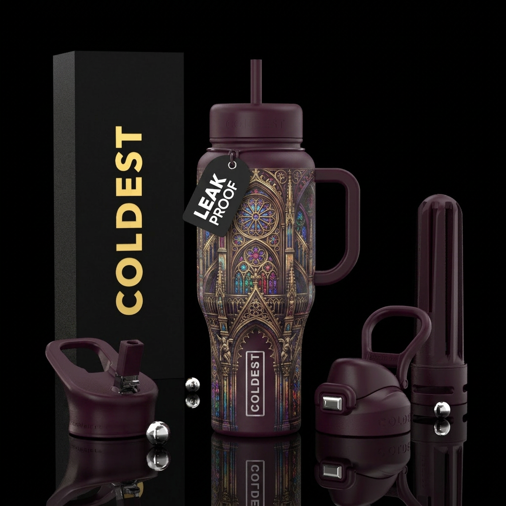 gothic water bottle design