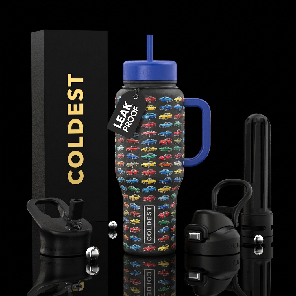 Tiny cars water bottle design