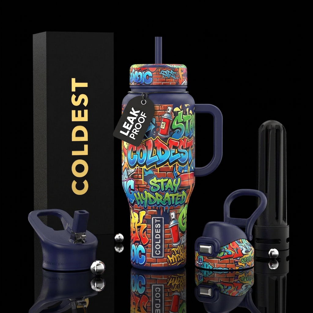 graffiti water bottle design