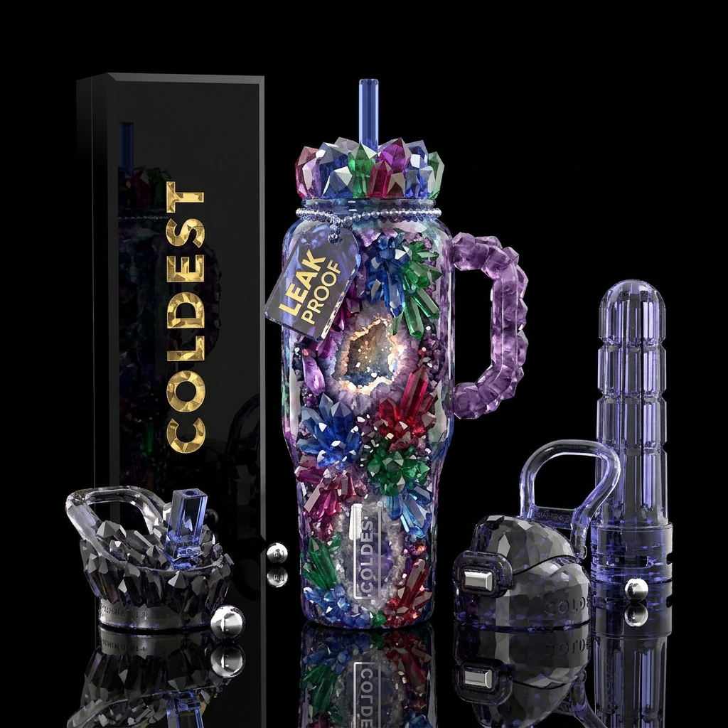 crystal cave water bottle design