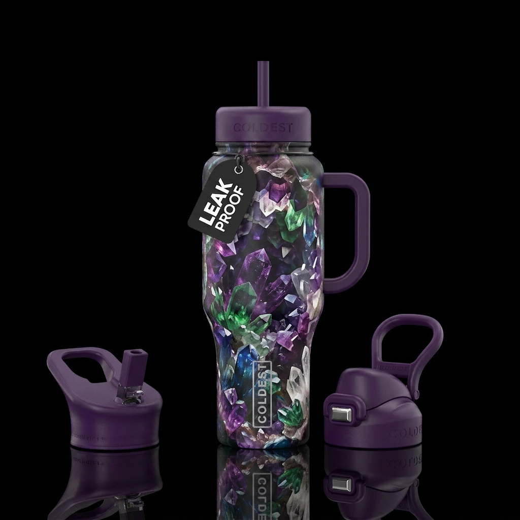 crystal cave water bottle design