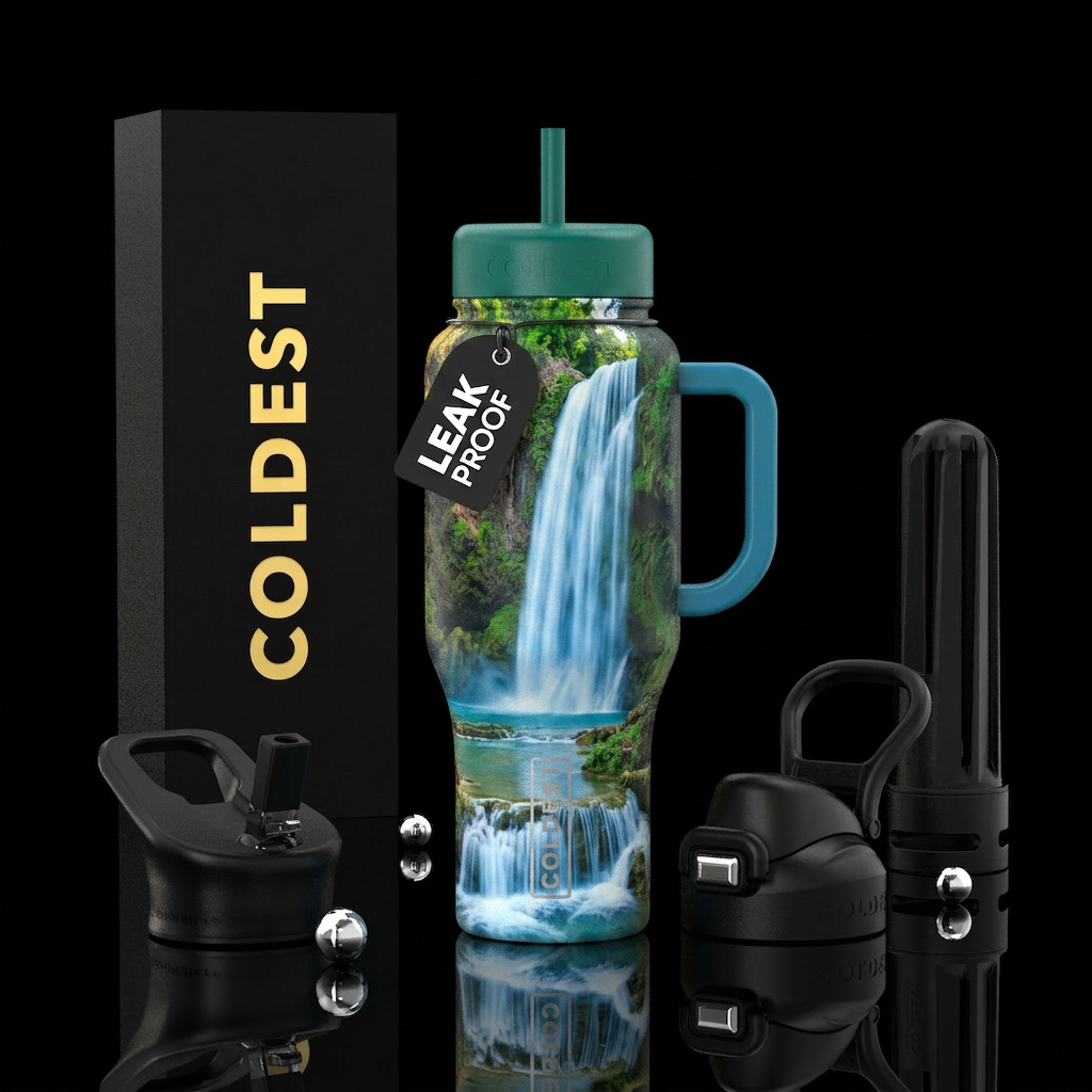 waterfall water bottle design