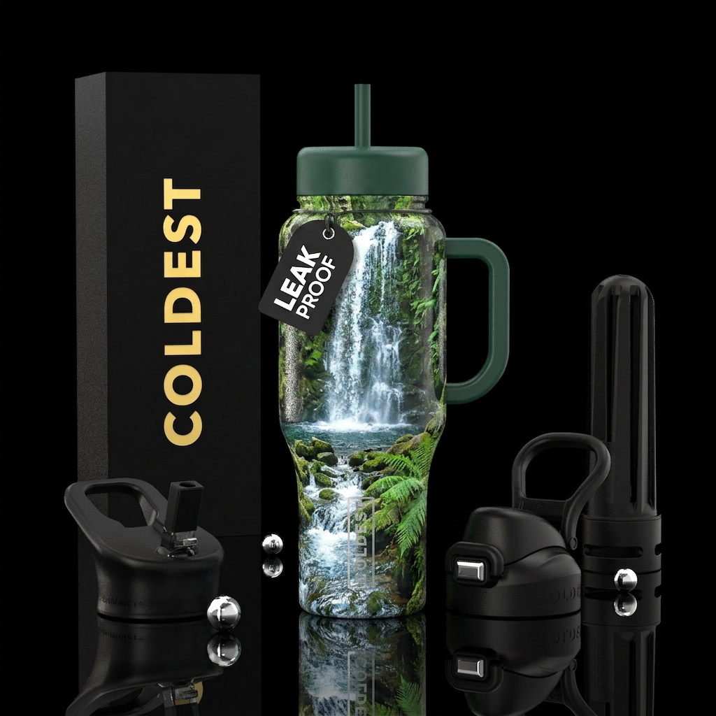 waterfall water bottle design