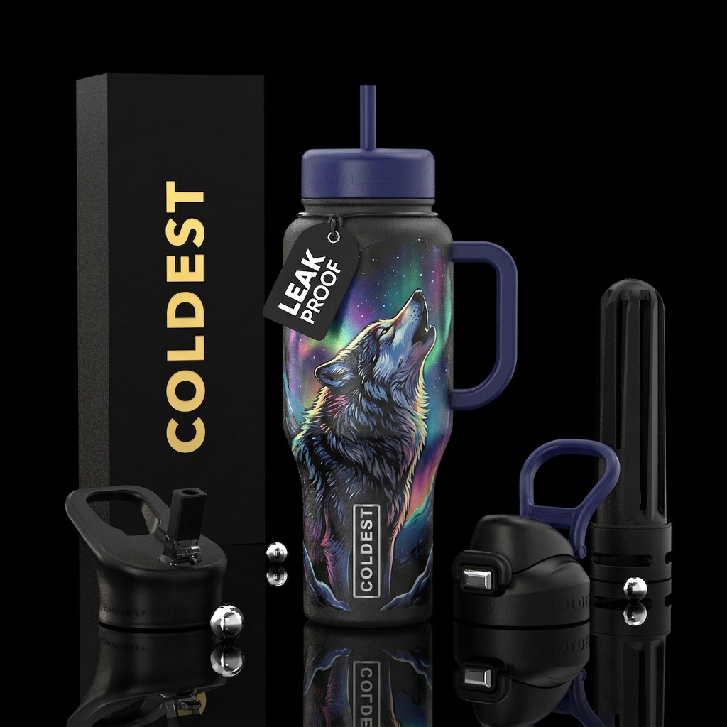 wolf water bottle design